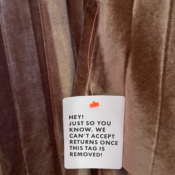 (NWT) ASOS DESIGN twist back pleated empire waist velvet maxi dress in champagne - Picture 9 of 9